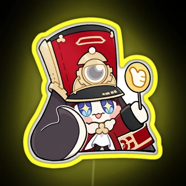 Pom Pom Chibi Thumbs Up Honkai Star Rail RGB Neon Sign