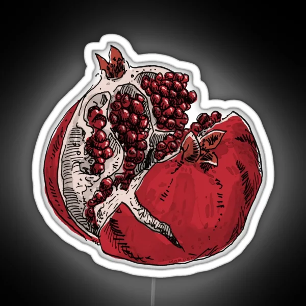 Pomegranate Drawing RGB Neon Sign