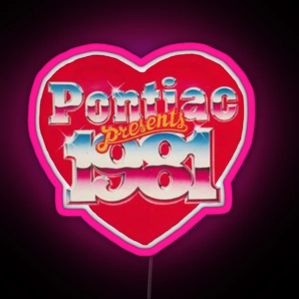 Pontiac Heart RGB Neon Sign