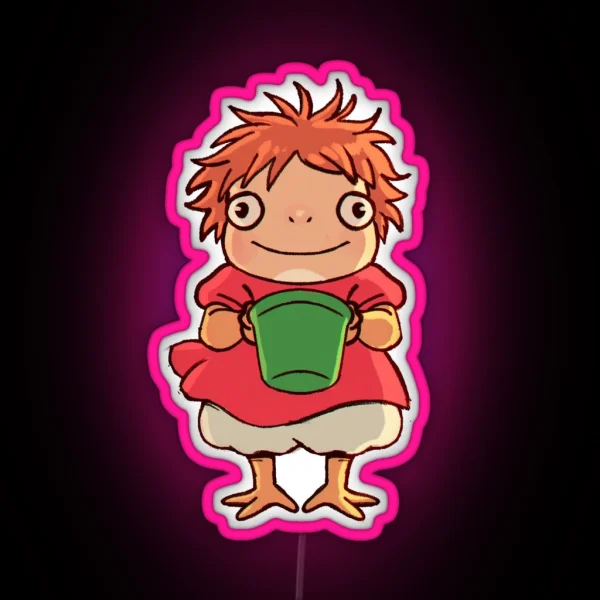 Ponyo Ghibli Studio RGB Neon Sign