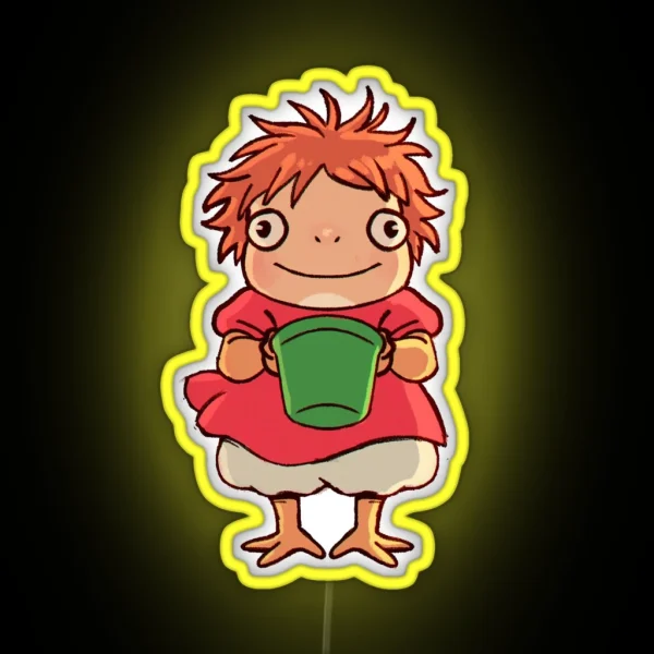 Ponyo Ghibli Studio RGB Neon Sign