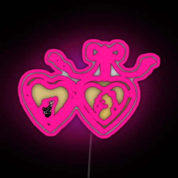 Pooh And Piglet Locket Design RGB Neon Sign