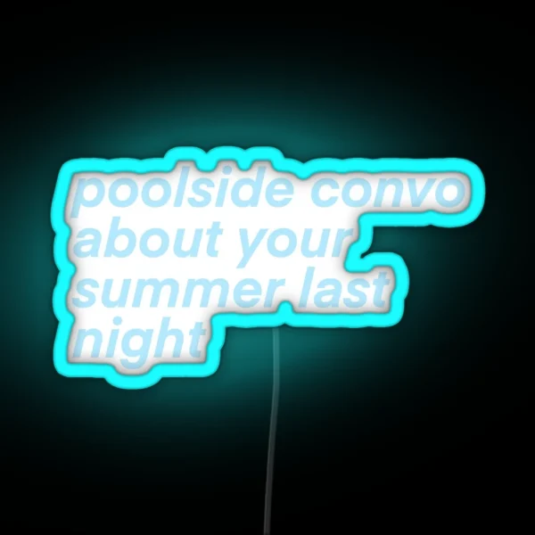 Poolside Convo Frank Ocean Self Control Lyrics RGB Neon Sign