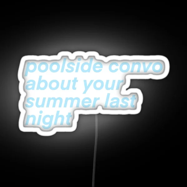 Poolside Convo Frank Ocean Self Control Lyrics RGB Neon Sign