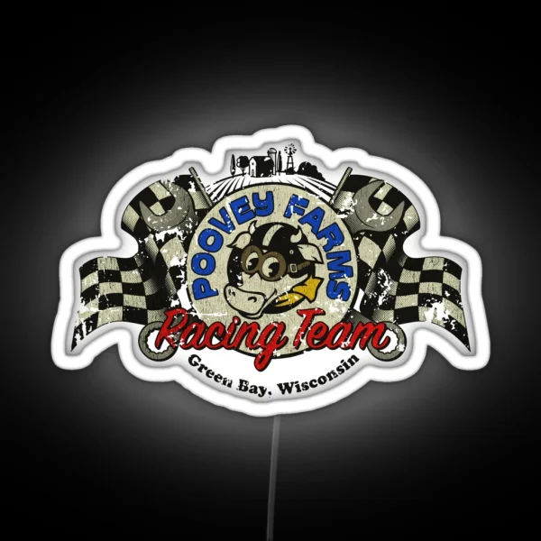 Poovey Farms Racing Team RGB Neon Sign