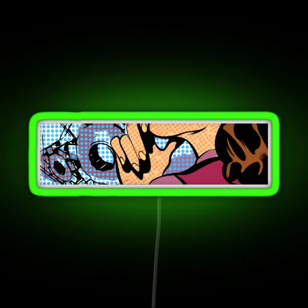 Pop Art Pin Up Girl In The Car Shop Wall RGB Neon Sign