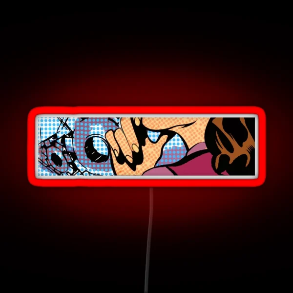 Pop Art Pin Up Girl In The Car Shop Wall RGB Neon Sign