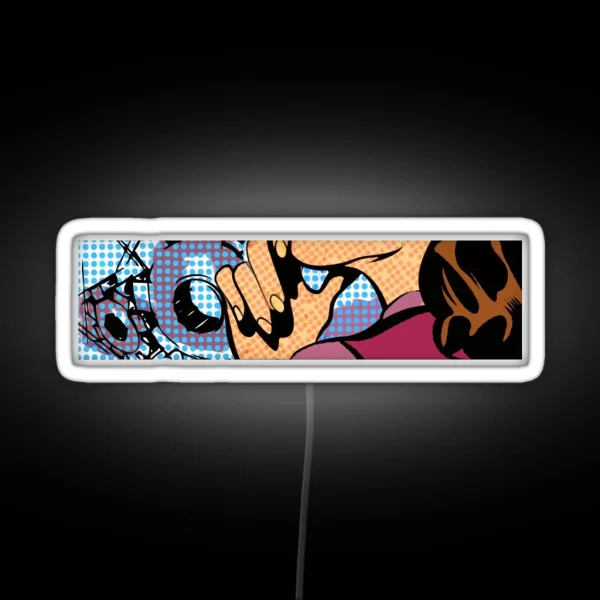 Pop Art Pin Up Girl In The Car Shop Wall RGB Neon Sign