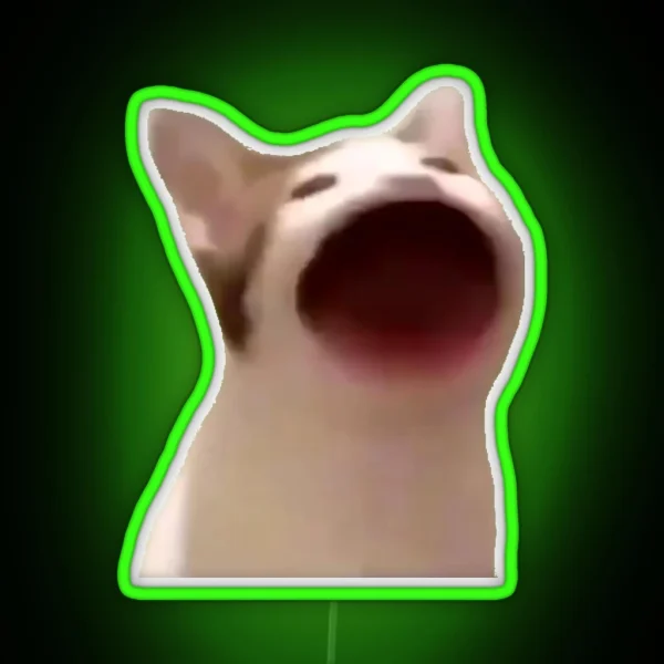 Popping Cat RGB Neon Sign