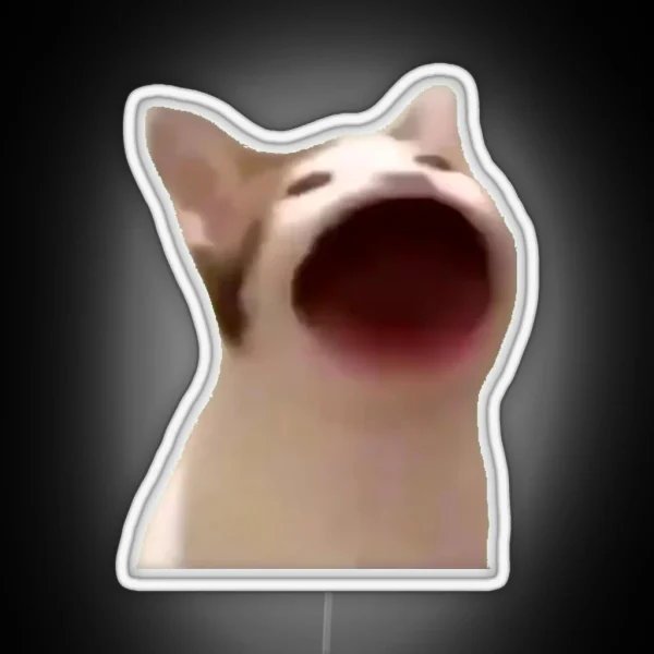 Popping Cat RGB Neon Sign