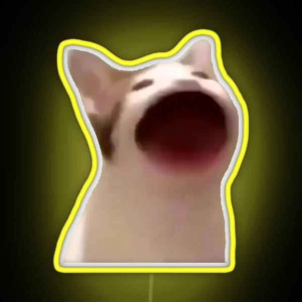 Popping Cat RGB Neon Sign