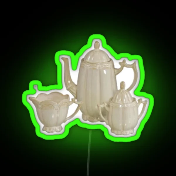 Porcelain Tea Set RGB Neon Sign