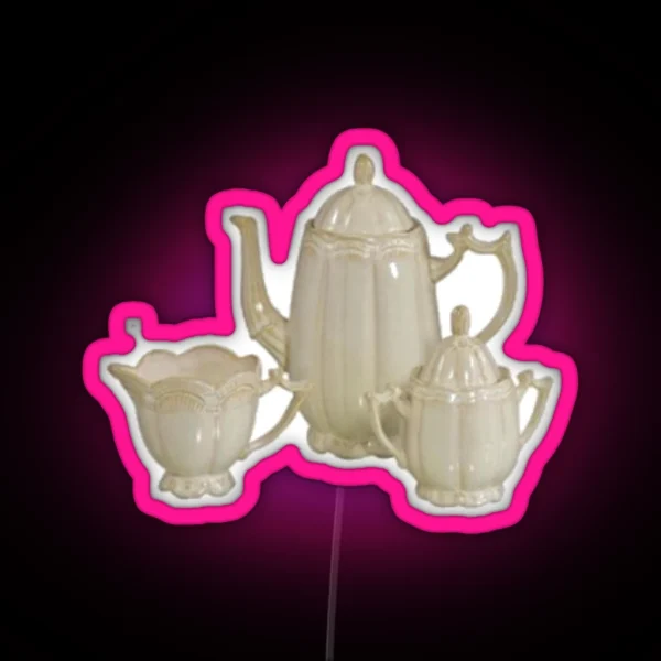 Porcelain Tea Set RGB Neon Sign
