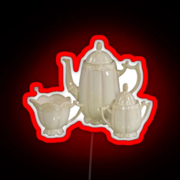 Porcelain Tea Set RGB Neon Sign
