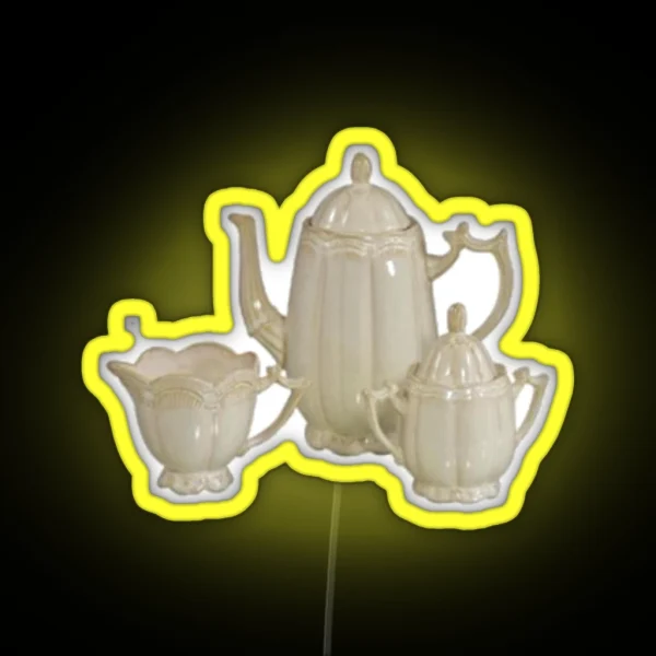 Porcelain Tea Set RGB Neon Sign