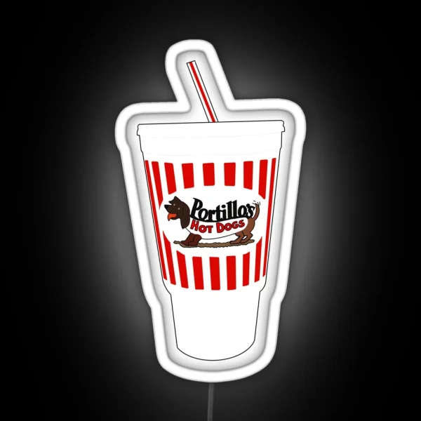 Portillo S Fountain Drink Cup RGB Neon Sign