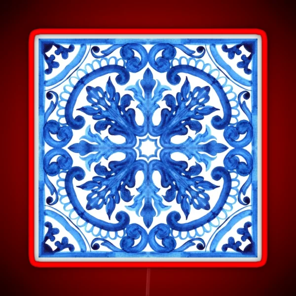 Portuguese Azulejo Tiles RGB Neon Sign