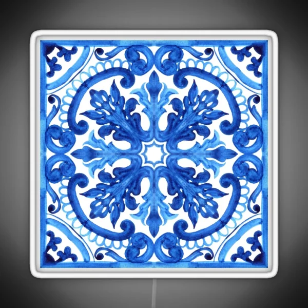 Portuguese Azulejo Tiles RGB Neon Sign
