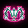 Poseidon themed cabin entrance symbol LED neon art display decoration