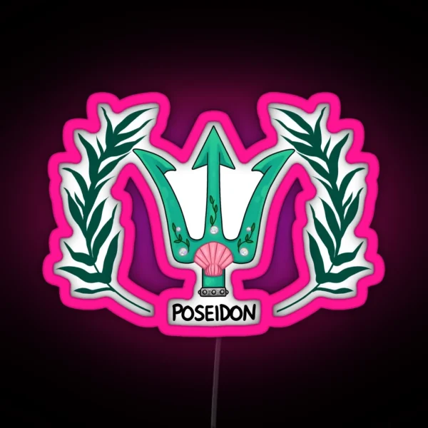 Poseidon Inspired Cabin Symbol RGB Neon Sign