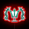 Radiant RGB Neon Sign of Mythical Sea King's Majesty Emblem