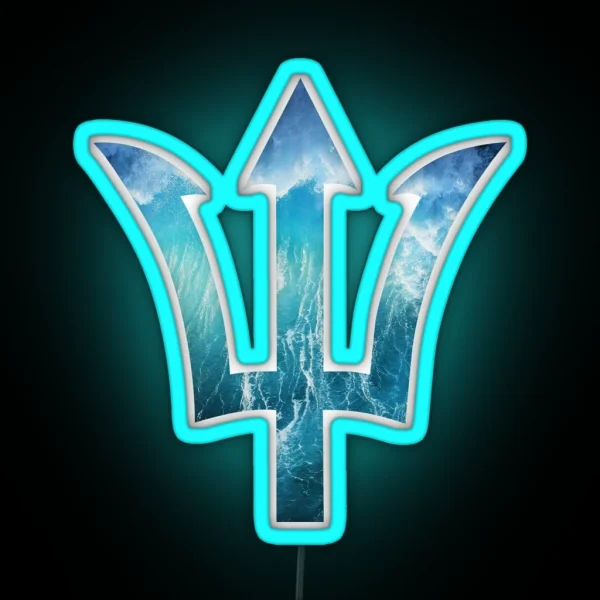 Poseidon Trident Ocean RGB Neon Sign