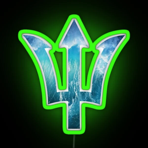 Poseidon Trident Ocean RGB Neon Sign
