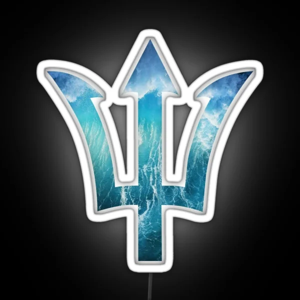 Poseidon Trident Ocean RGB Neon Sign