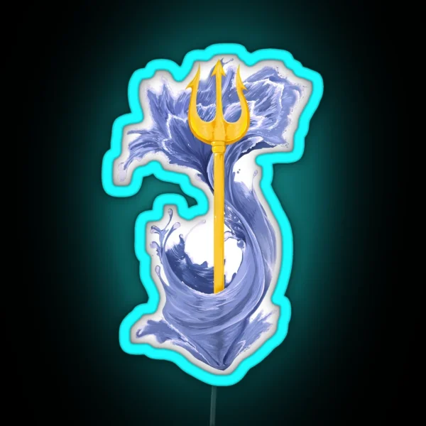 Poseidon Trident RGB Neon Sign