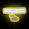 RGB Neon Art Canvas Sign with Positive Affirmations Inspired Quote