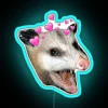 RGB Neon Possum Sign Handcrafted Artistic Decorative Wall Hanging Room Decoration