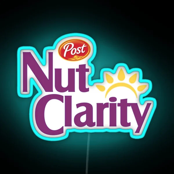 Post Nut Clarity Bran Cereal Logo Parody RGB Neon Sign