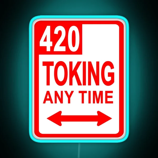 POT SMOKING SIGN RGB Neon Sign