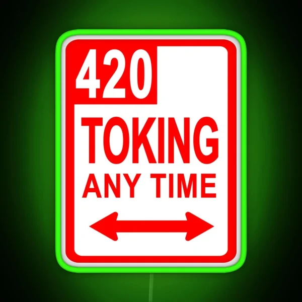 POT SMOKING SIGN RGB Neon Sign