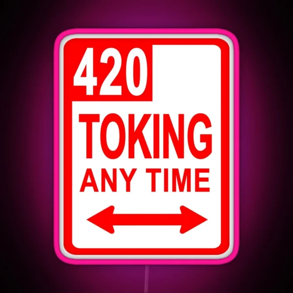 POT SMOKING SIGN RGB Neon Sign