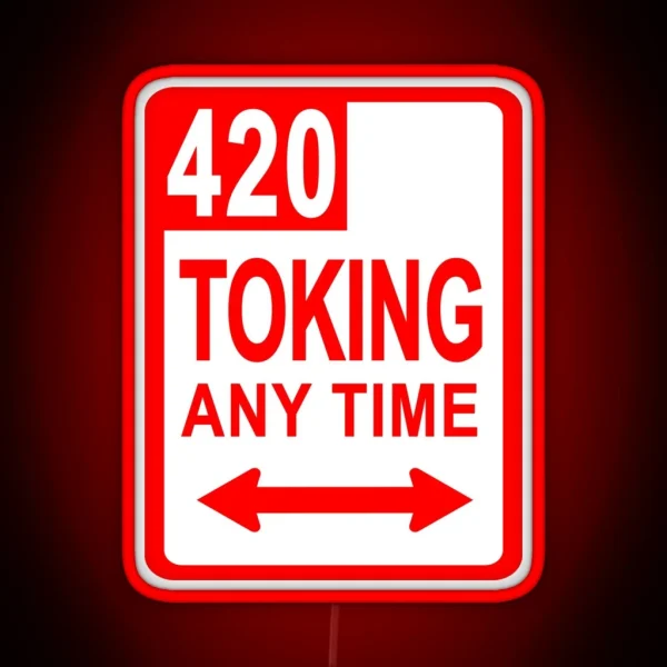 POT SMOKING SIGN RGB Neon Sign