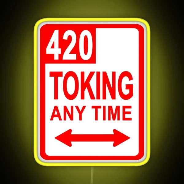 POT SMOKING SIGN RGB Neon Sign