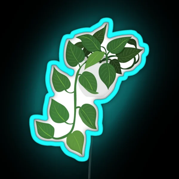 Pothos Potted Plant RGB Neon Sign