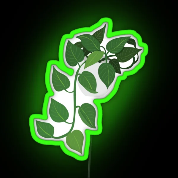 Pothos Potted Plant RGB Neon Sign