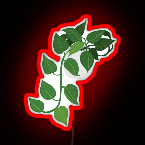 Pothos Potted Plant RGB Neon Sign