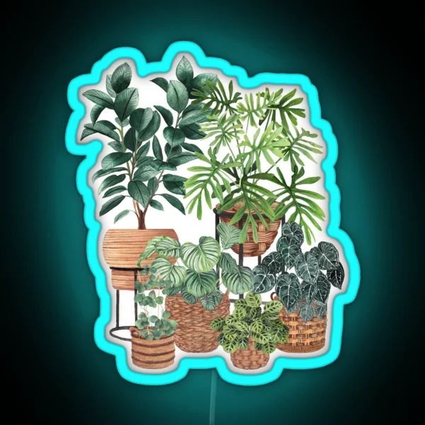 Potted Plants Collection 3 RGB Neon Sign