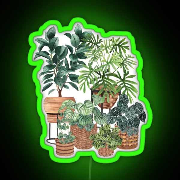 Potted Plants Collection 3 RGB Neon Sign