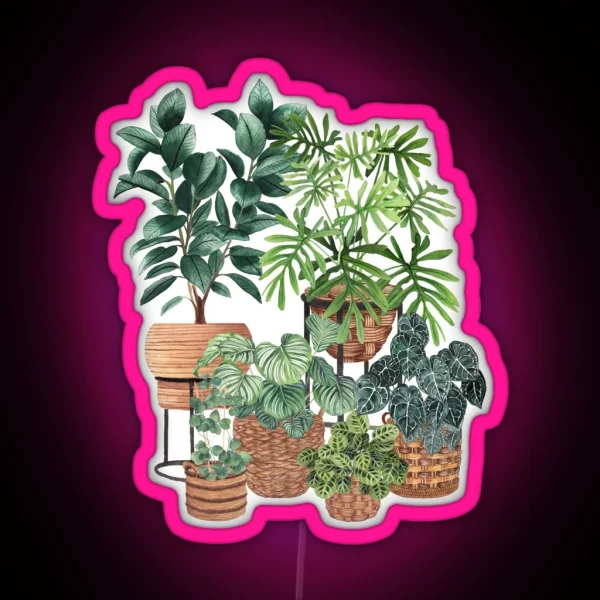 Potted Plants Collection 3 RGB Neon Sign