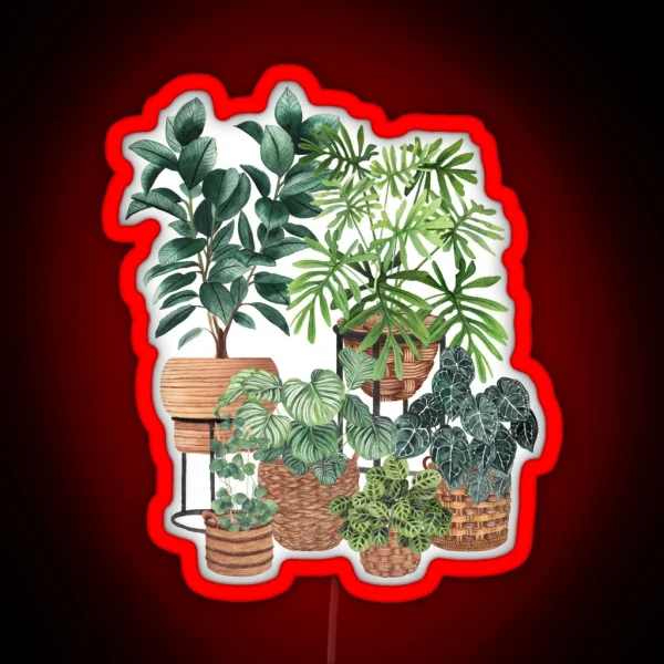 Potted Plants Collection 3 RGB Neon Sign
