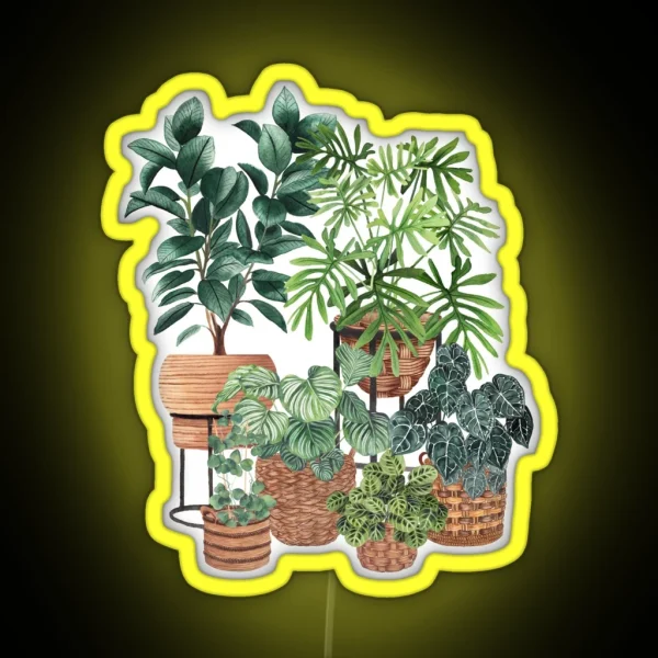 Potted Plants Collection 3 RGB Neon Sign