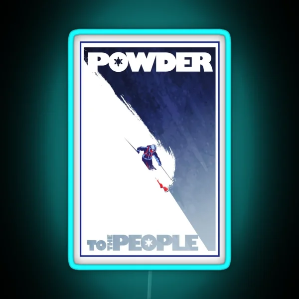 Powder To The People RGB Neon Sign