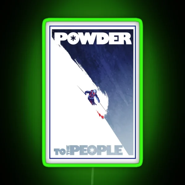 Powder To The People RGB Neon Sign