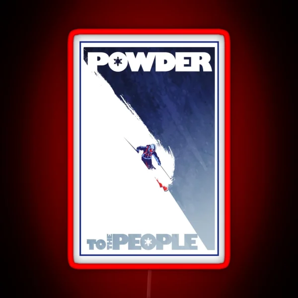 Powder To The People RGB Neon Sign