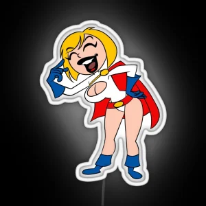 POWER GIRL RGB Neon Sign