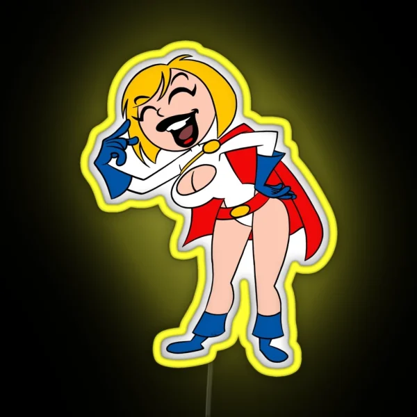 POWER GIRL RGB Neon Sign